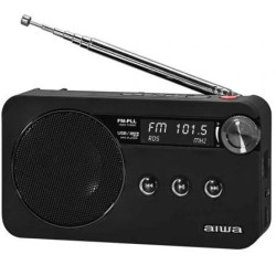 Radio portátil aiwa rs-77pllbk/ negra