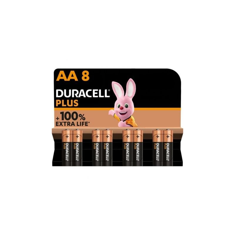 Pack de 8 pilas aa duracell plus extra life lr6-mn1500aa8/ 1.5v/ alcalinas