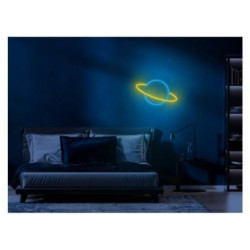 Luz neon forever light neon led saturn yellow blue/ funciona a pilas y usb