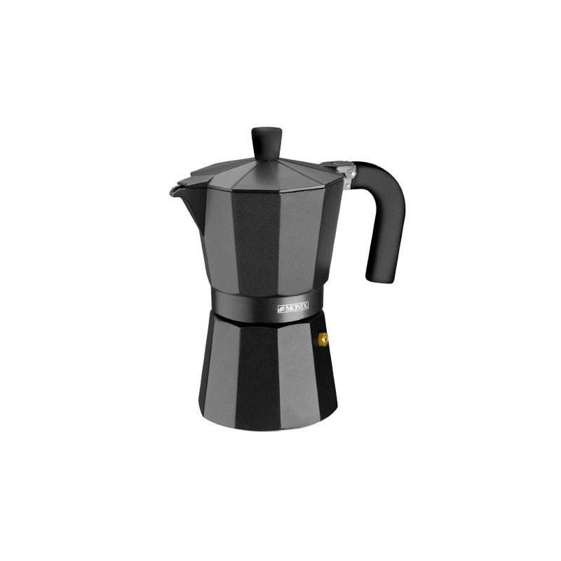 Cafetera italiana monix noir m640006/ 6 tazas/ negra