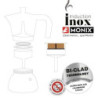 Cafetera italiana monix induction inox m863009/ 9 tazas/ negra