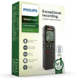 Grabadora de voz philips voicetracer dvt1160/ 8khz/ negro