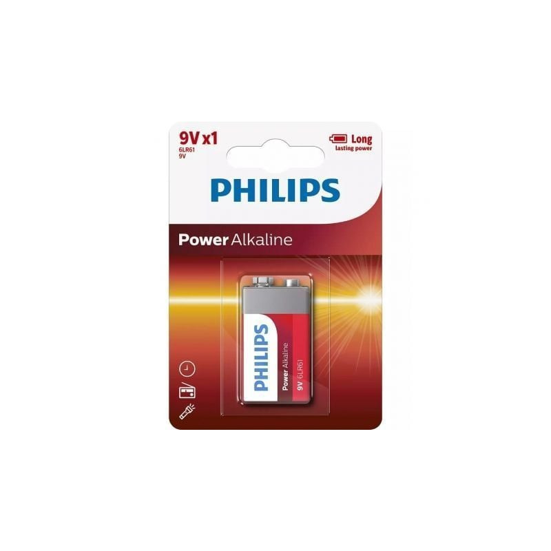 Pila alcalina philips 6lr61p1b/10/ 9v