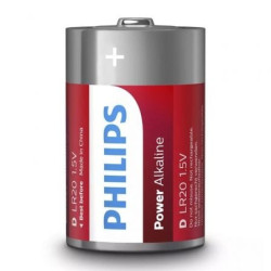 Pack de 2 pilas d philips lr20p2b/10/ 1.5v/ alcalinas