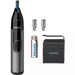 Perfilador philips nose trimmer 3650 serie 3000/ a pilas/ 3 accesorios