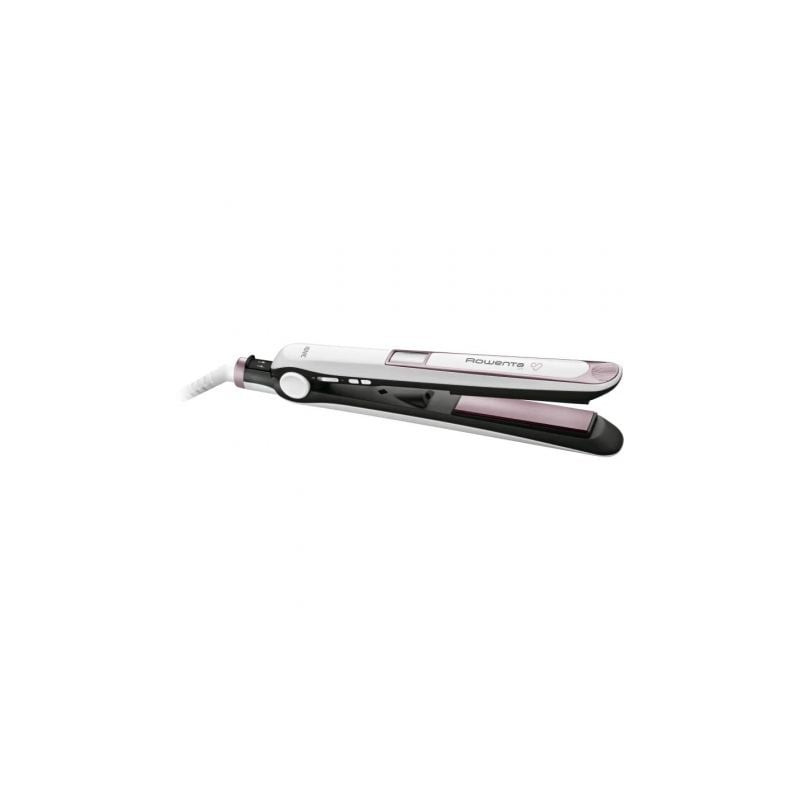 Plancha para el pelo rowenta premium care 7/7/ blanca y rosa