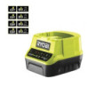 Cargador + batería de litio ryobi one+ rc18120-140x/ 18v 4,0ah