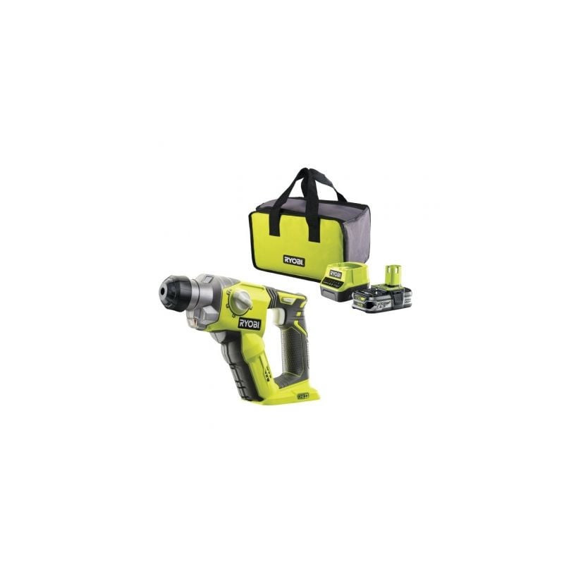 Martillo percutor sin cable ryobi one+ r18sds-125s/ 1 batería 18v 2.5 ah/ cargador 2.0 a/ bolsa de transporte