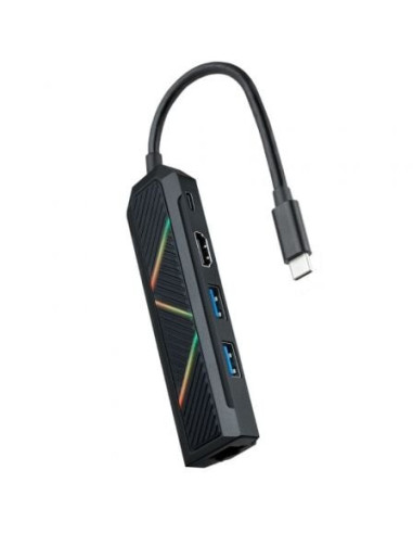 Nanocable Hub USB-C 5 en 1 USB-A+USB-C+HDMI+RJ45