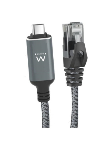 Ewent Cable USB-C 3.1 A RJ45 CAT6 FTP, 1Gbps, 1m