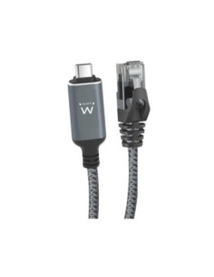 EWENT Cable USB-C 3.1 A RJ45 CAT6 FTP, 1Gbps, 1,5m