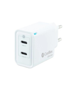 Coolbox Cargador Gan 35W USB-C/USB-C PARED