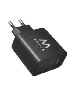 Ewent Cargador Rapido USB-A Y USB-C, GanFast, 65W