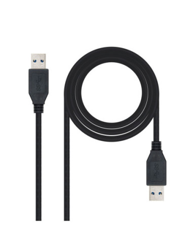 Nanocable Cable USB 3.0, tipo A/M-A/M, Negro, 1m