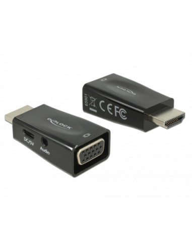 Delock Adaptador HDMI-A macho VGA hembra/audio