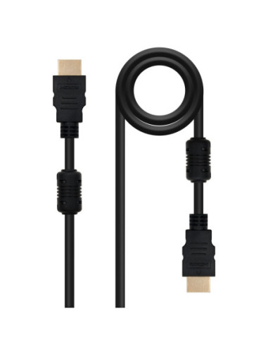 Nanocable Cable HDMI con ferrita, M-M, negro, 10m