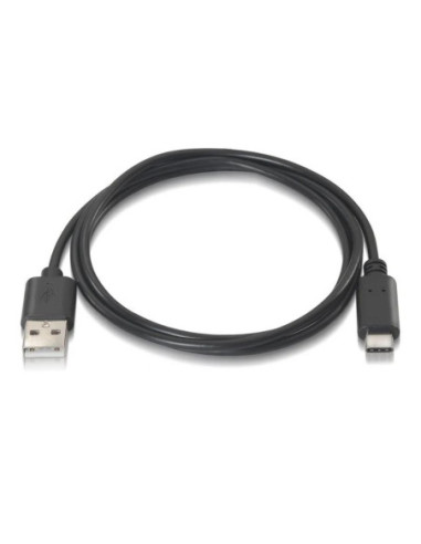 Aisens Cable USB 2.0 3A  USB-C/M-A/M negro 2.0m