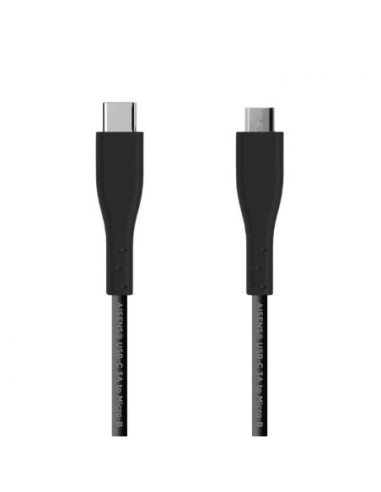 Aisens Cable USB 2.0 3A C/M-Micro B/M Negro, 1.0M