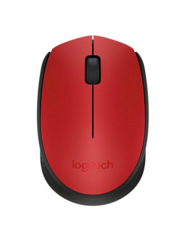 Logitech M171 Ratón Inalámbrico 1000 dpi Neg/Rojo