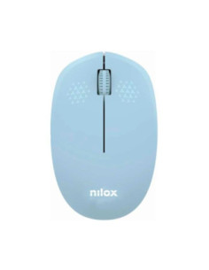 Nilox Ratón Wireless, 1000 DPI, 3 botones, Azul