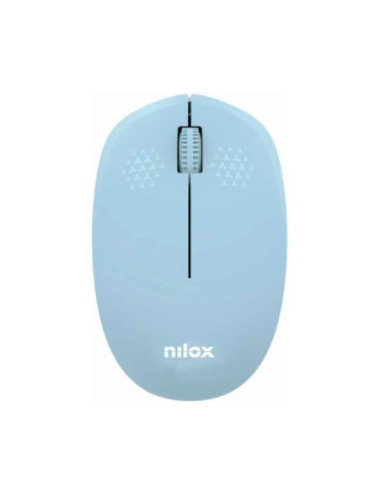 Nilox Ratón Wireless, 1000 DPI, 3 botones, Azul