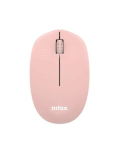 Nilox Ratón Wireless, 1000 DPI, 3 botones, Rosa