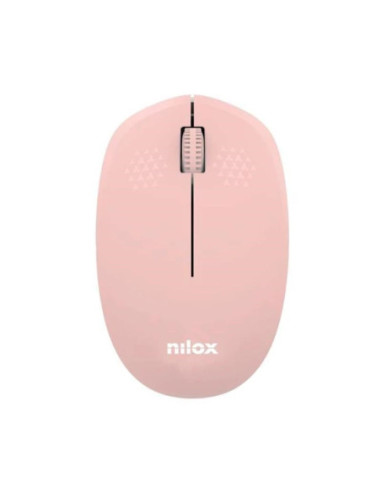 Nilox Ratón Wireless, 1000 DPI, 3 botones, Rosa