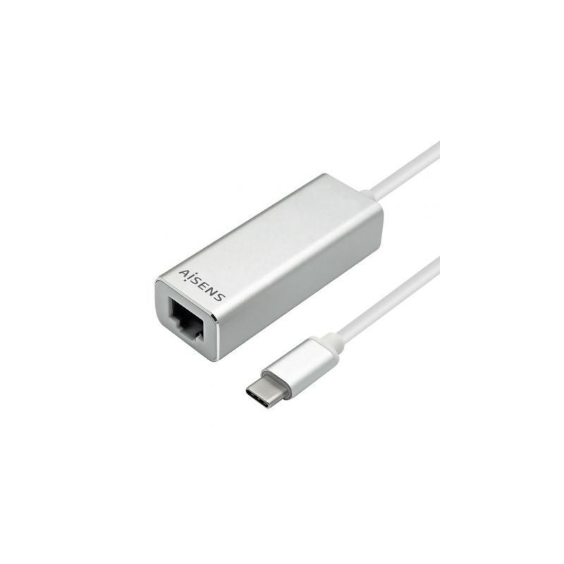 Adaptador usb tipo-c - rj45 aisens a109-0341/ 1000mbps/ usb tipo-c macho - rj45 hembra