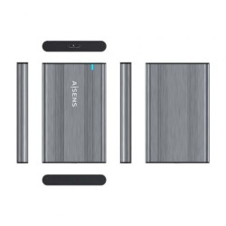 Caja externa para disco duro de 2.5' aisens ase-2526gr/ usb 3.1/ sin tornillos