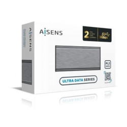 Caja externa para disco ssd m.2 sata aisens asm2-007gry/ usb 3.1 gen1/ sin tornillos