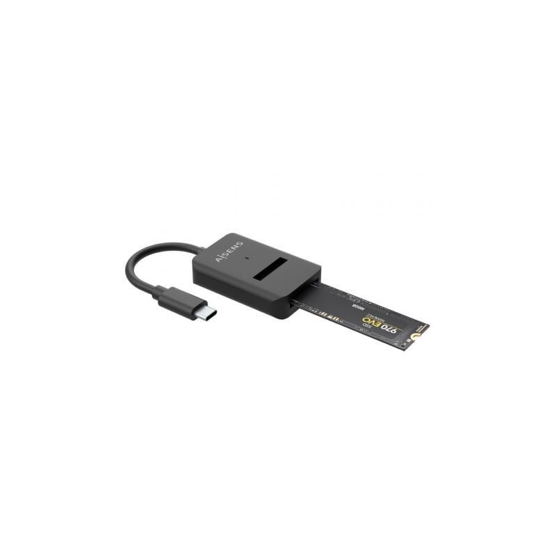 Dock usb tipo-c para ssd m2 sata/nvme aisens asuc-m2d011-bk/ negro