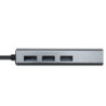 Hub usb 3.0 aisens a106-0401/ 3xusb/ 1xrj45/ gris