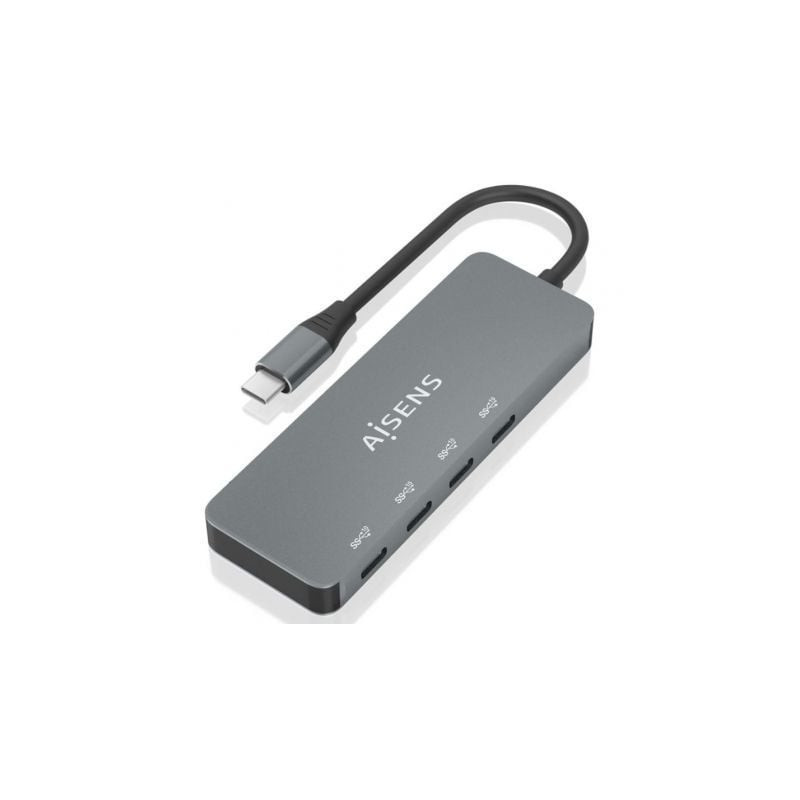 Hub usb tipo-c aisens a109-0695/ 4xusb tipo-c/ gris