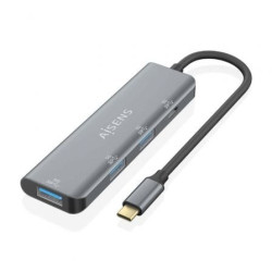 Hub usb tipo-c aisens a109-0762/ 3xusb/ 1xusb tipo-c/ gris