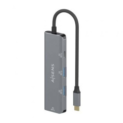 Hub usb tipo-c aisens a109-0762/ 3xusb/ 1xusb tipo-c/ gris