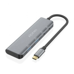 Hub usb tipo-c aisens a109-0763/ 2xusb/ 2xusb tipo-c/ gris