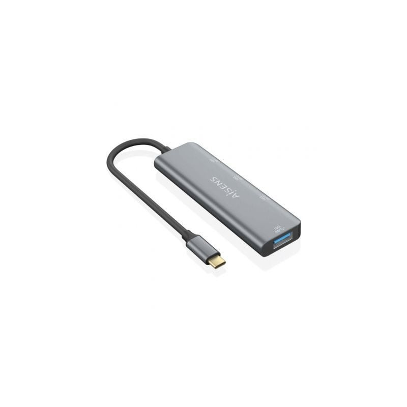 Hub usb tipo-c aisens a109-0764/ 3xusb/ 1xusb tipo-c/ gris