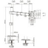 Soporte para monitor y tv aisens dt32tsr-147/ hasta 9kg