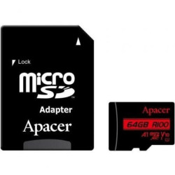 Tarjeta de memoria apacer 64gb xc uhs 1 con adaptador/ clase 10/ 100mbs