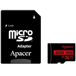 Tarjeta de memoria apacer 32gb microsd hc uhs 1 con adaptador/ clase 10/ 100mbs