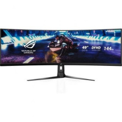 Monitor gaming ultrapanorámico curvo asus rog strix xg49vq 49'/ dual uhd/ 4ms/ 144hz/ va/ multimedia/ negro