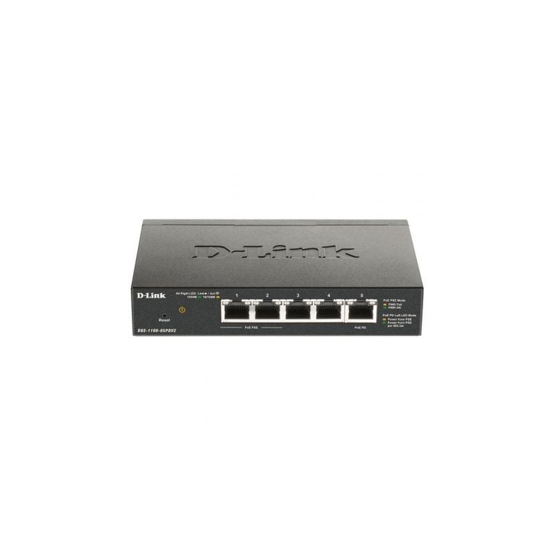 Switch gestionable d-link dgs-1100-05pdv2 5 puertos/ rj-45 10/100/1000 poe