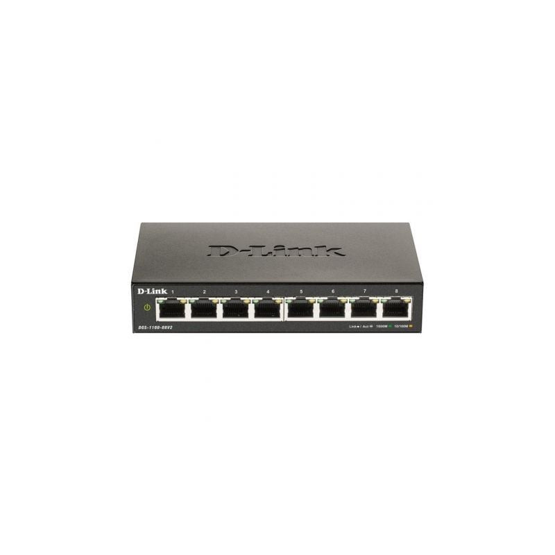 Switch gestionable d-link dgs-1100-08v2 8 puertos/ rj-45 10/100/1000