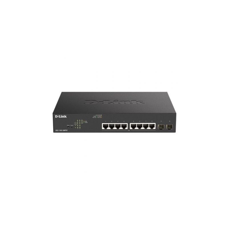 Switch d-link dgs-1100-10mpv2 10 puertos/ rj-45 gigabit 10/100/1000 poe/ sfp