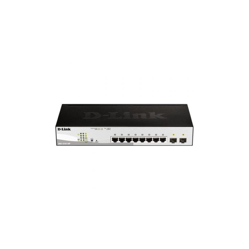 Switch d-link dgs-1210-10p 10 puertos/ rj-45 gigabit 10/100/1000 poe/ sfp