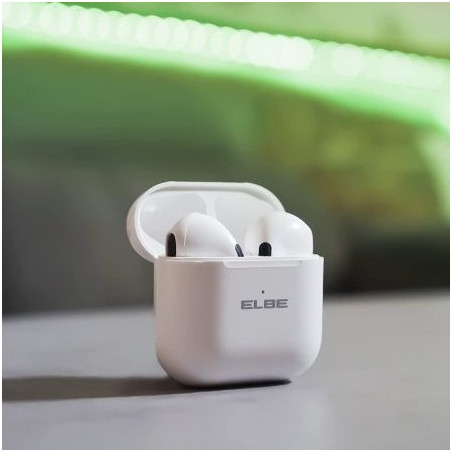 Auriculares bluetooth elbe abtws-003-b con estuche de carga/ autonomía 5h/ blancos
