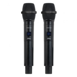 Micrófono inalámbrico doble mano uhf fonestar sonair-2m/ incluye receptor