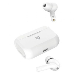 Auriculares bluetooth hiditec fenix tws con estuche de carga/ autonomía 6h/ blancos