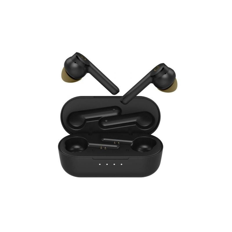 Auriculares bluetooth hiditec vesta 90's limited edition con estuche de carga/ autonomía 8h/ negros