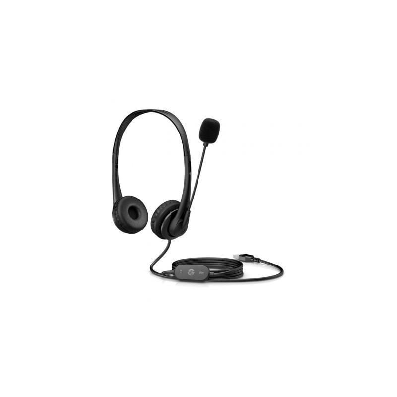 Auriculares hp g2 stereo / con micrófono/ usb/ negros